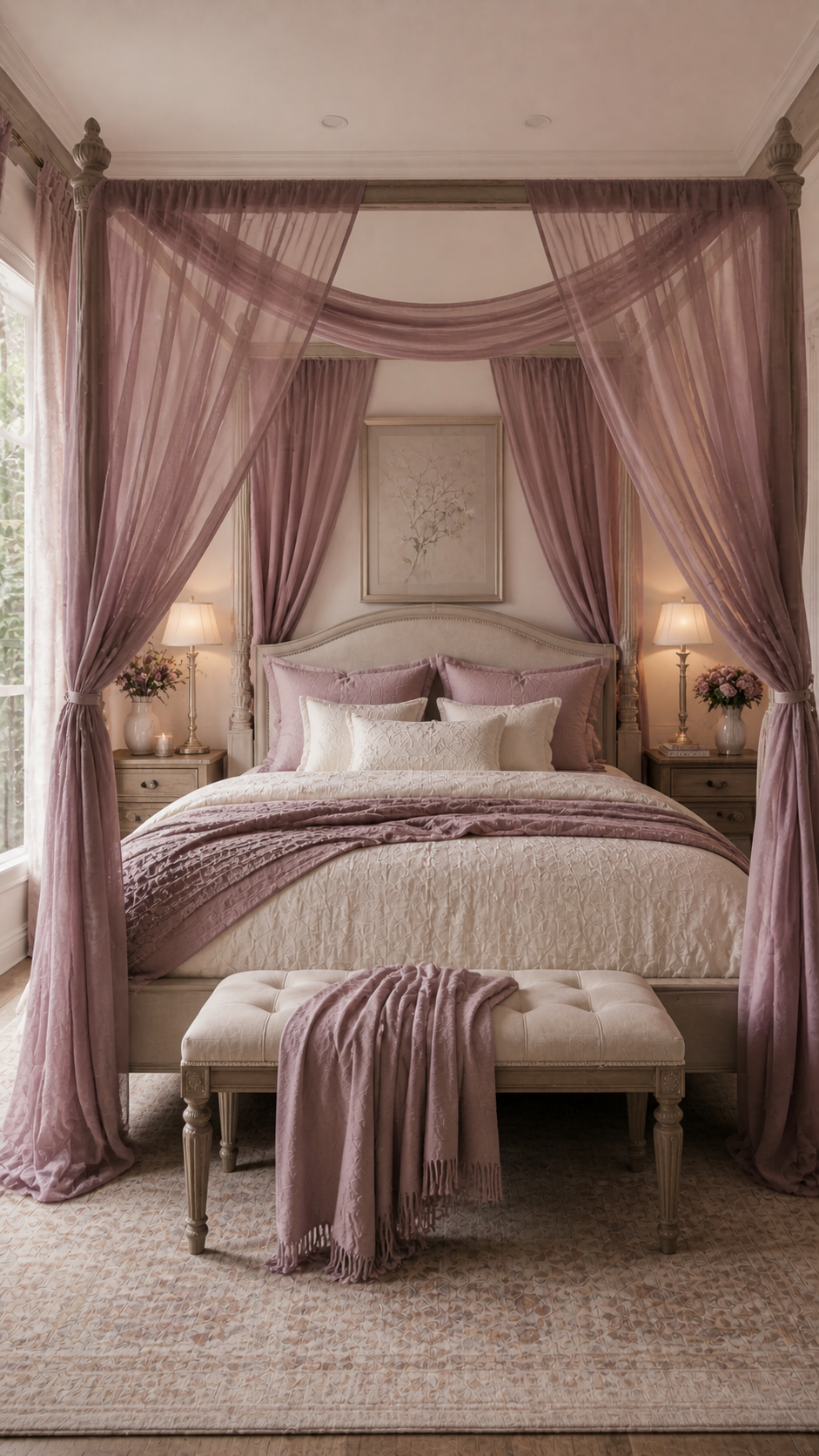 Cozy romantic French-inspired bedroom decor