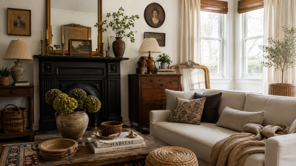 Cozy rustic living room retreat
