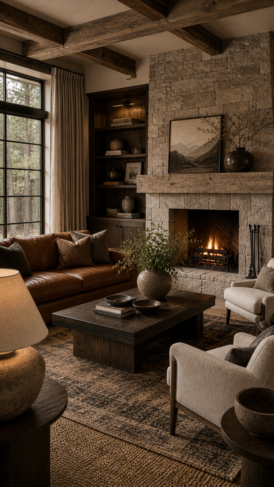 Cozy rustic living room sanctuary