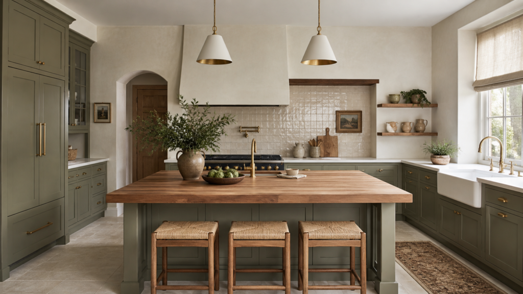 Cozy rustic-modern farmhouse kitchen