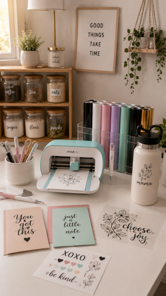 Creative crafting corner with cozy vibes