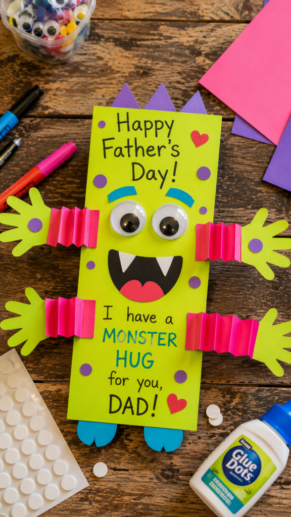 DIY monster card for Father's Day