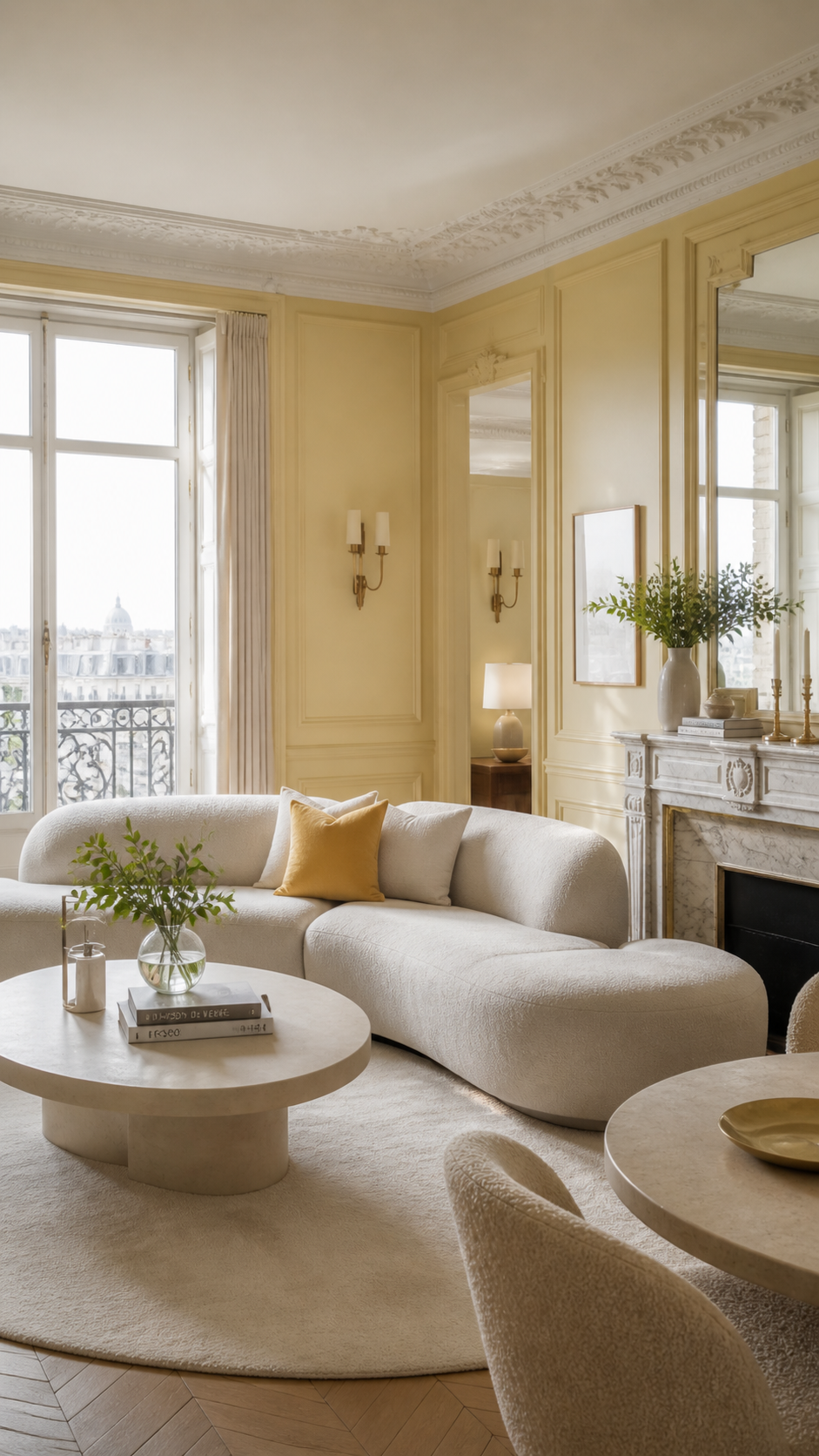 Elegant Parisian living room ambiance