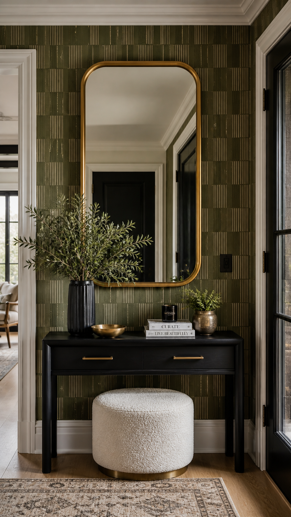 Elegant entryway with modern accents