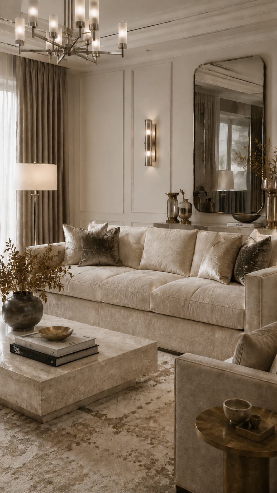 Elegant modern living room decor