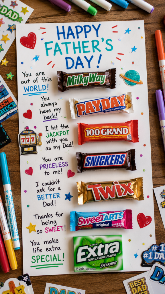 Father's Day candy card craft