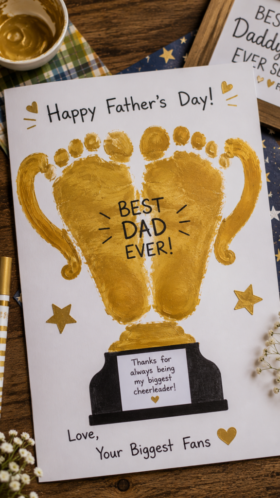 Handcrafted Father's Day card craft