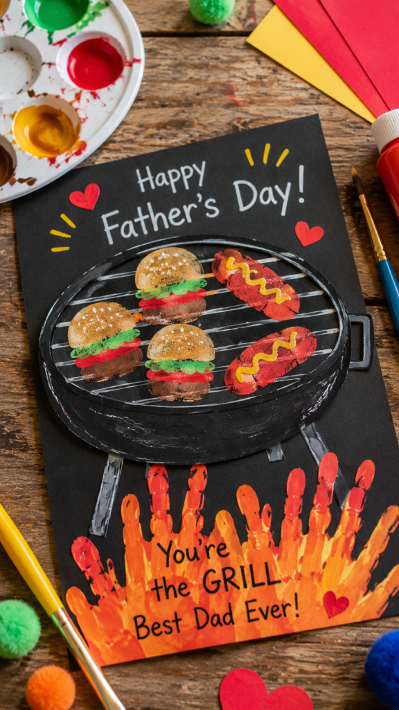 Handmade Father's Day grill card