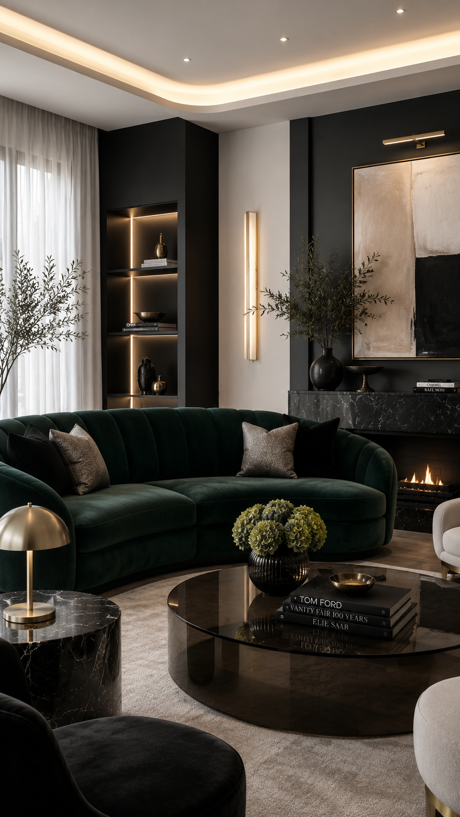 Luxurious modern living room interior