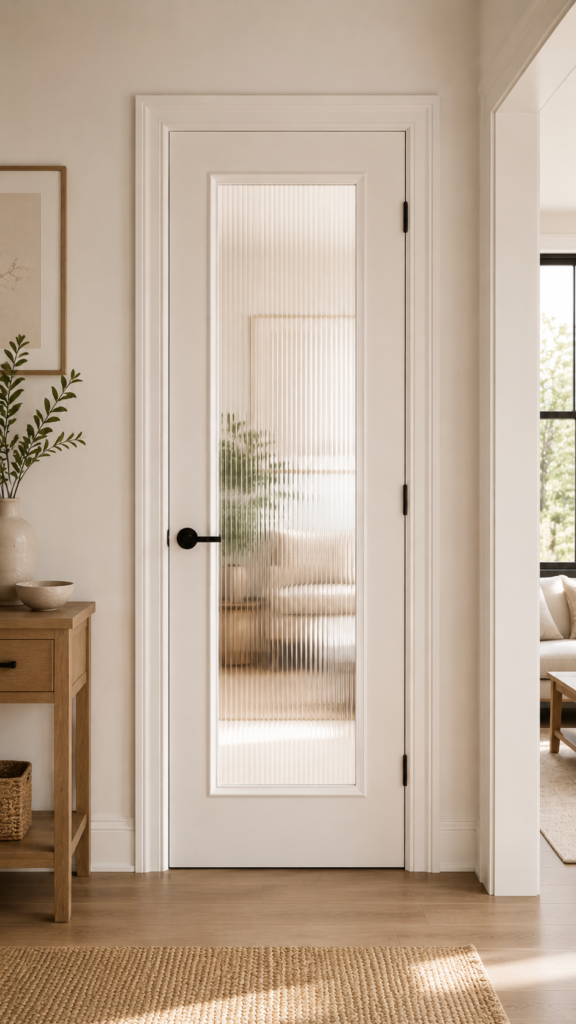 Modern hallway with architectural details