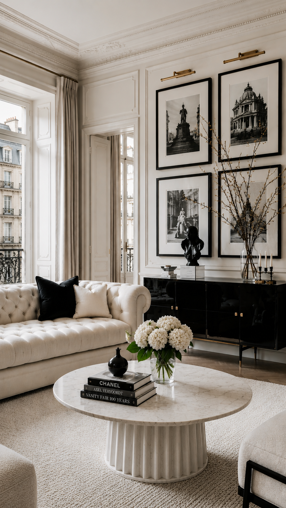 Elegant Parisian living room interior - Living Room Decor Ideas