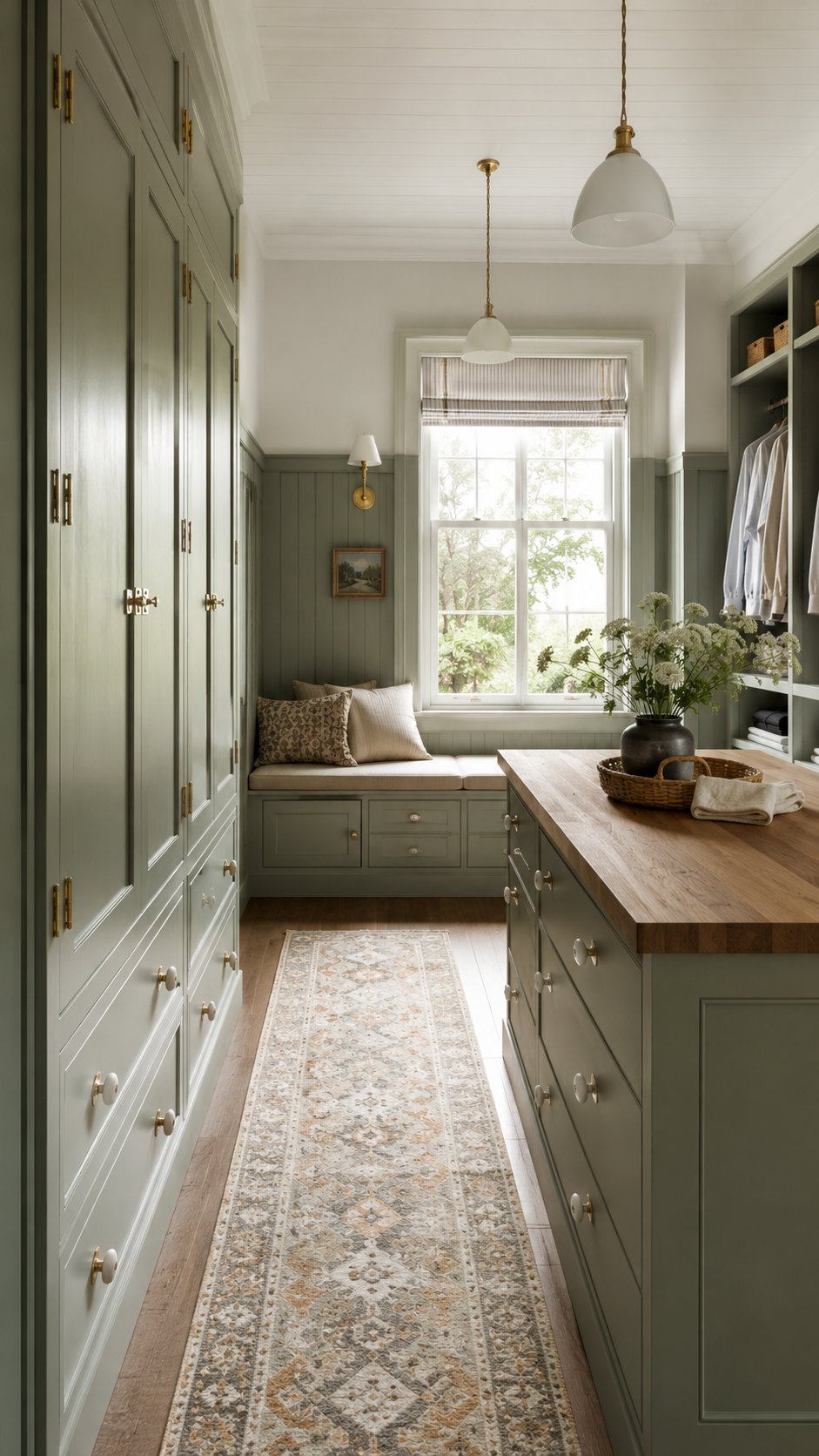 Serene farmhouse-style interior with natural light