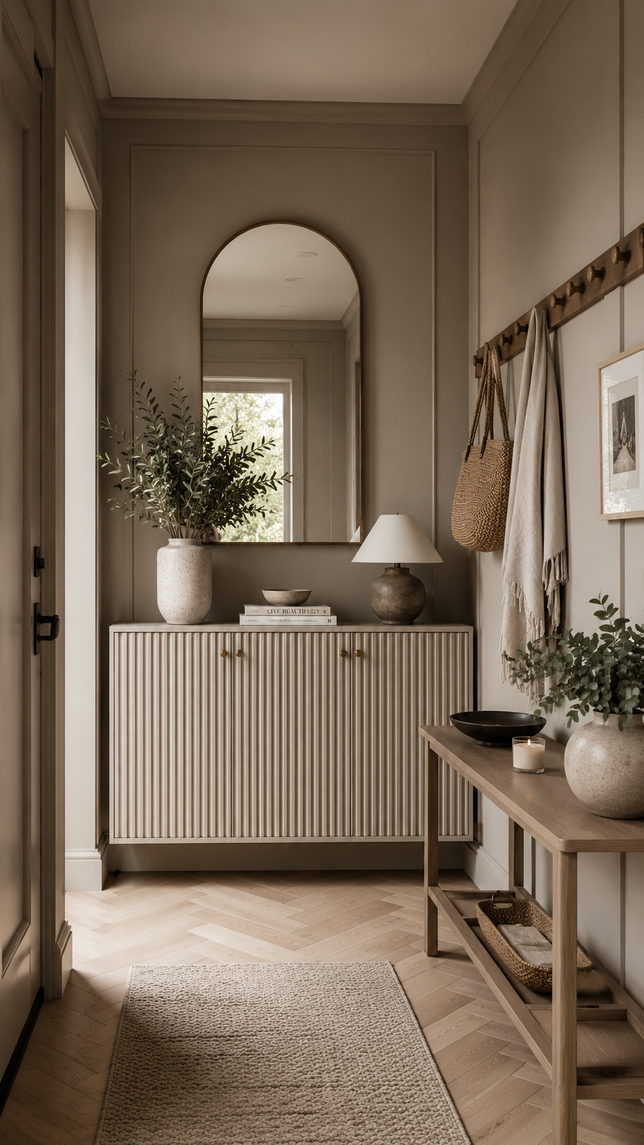 Serene minimalist entryway design