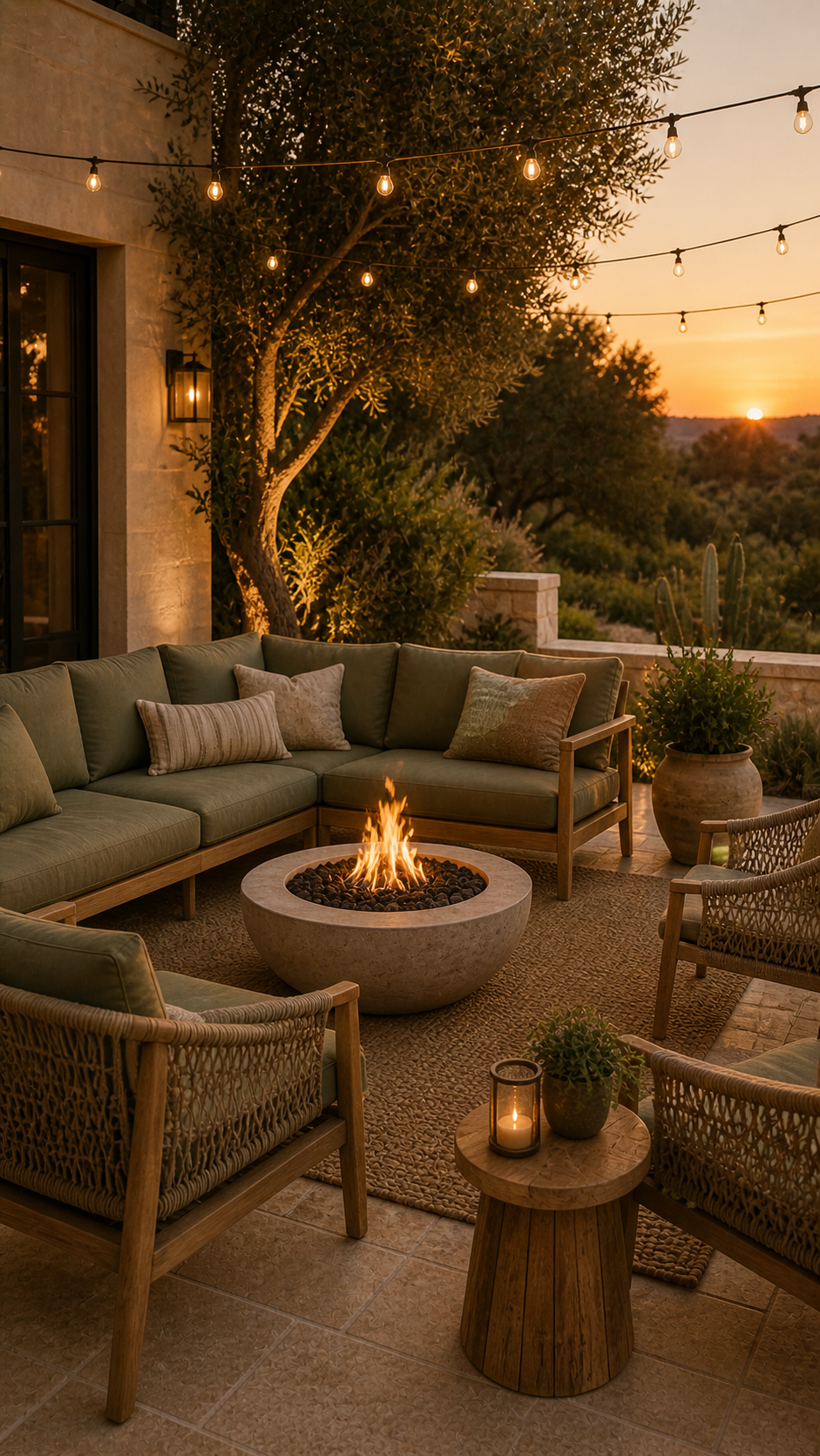 Serene sunset patio retreat