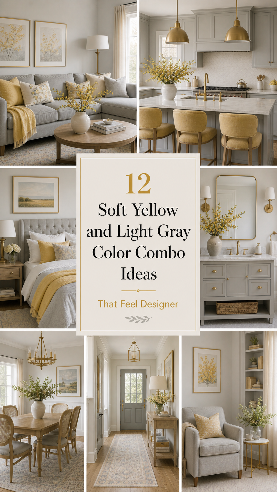 Soft yellow and light gray interiors