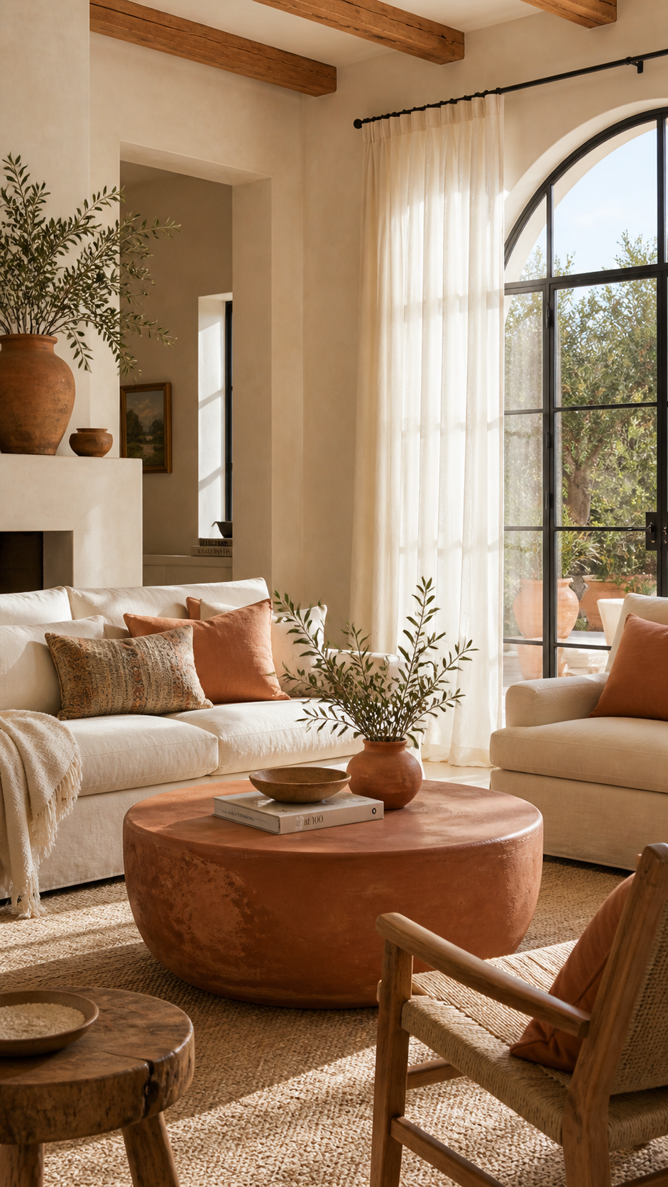Sunny Mediterranean living room retreat