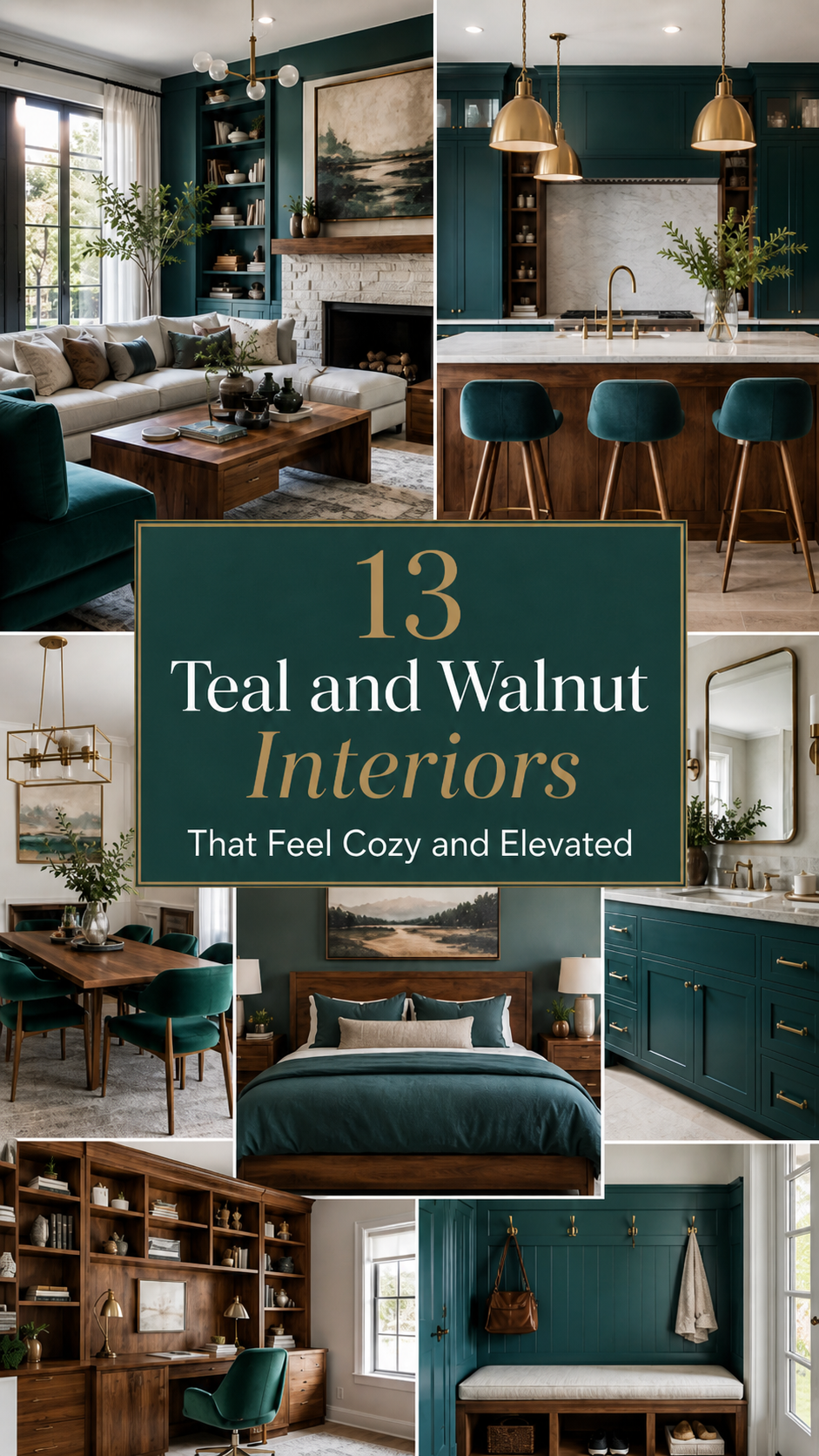 Teal and walnut interior inspiration